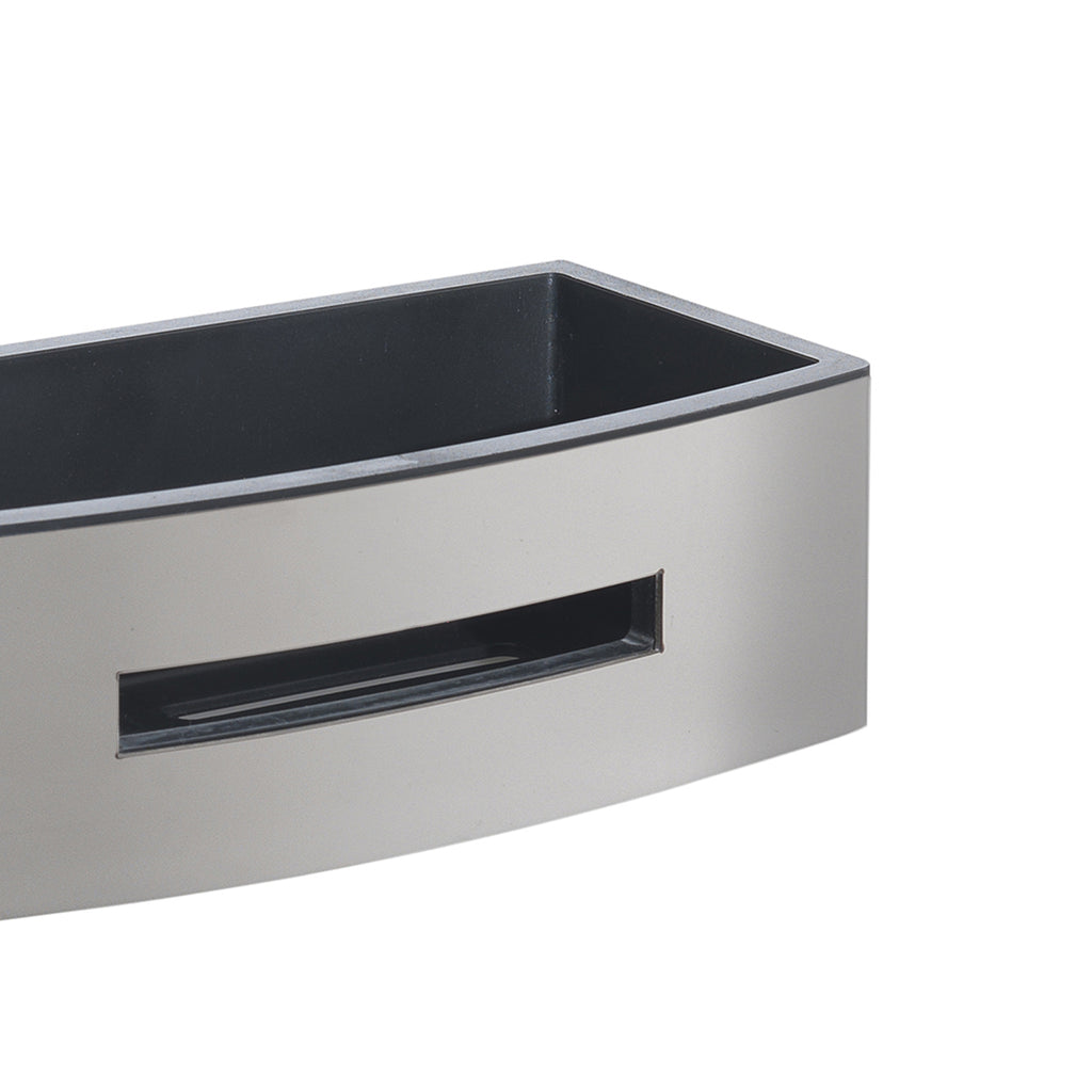 Portaoggetti rettangolare doccia modello Poseidon di Gedy in Acciaio Inox - Nero/Lucido