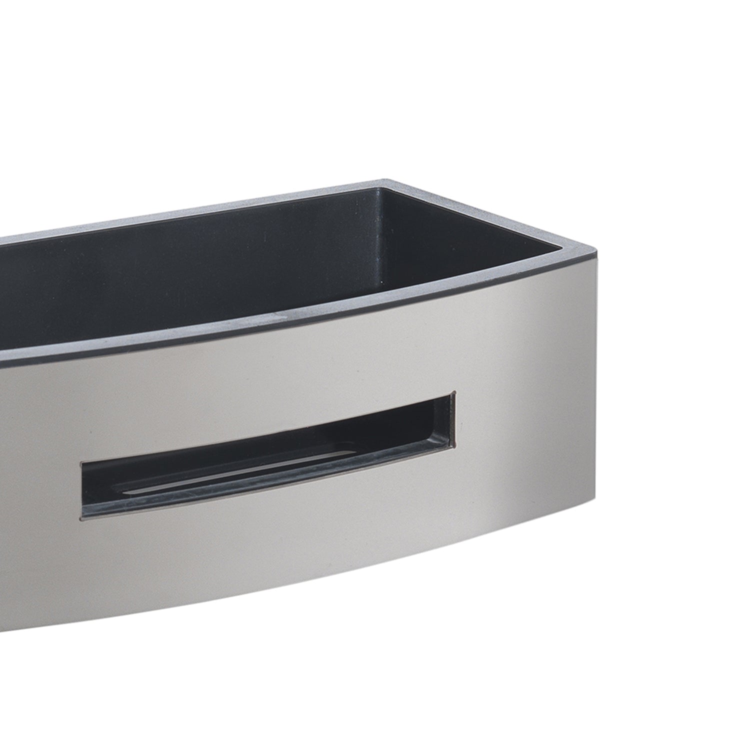 Portaoggetti rettangolare doccia modello Poseidon di Gedy in Acciaio Inox - Nero/Lucido