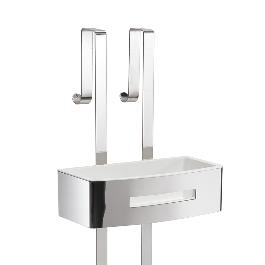 Portaoggetti doccia appendibile a 2 ripiani modello Poseidon di Gedy - Bianco