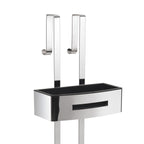 Portaoggetti doccia appendibile a 2 ripiani modello Poseidon di Gedy - Nero lucido