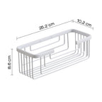 Portaoggetti doccia rettangolare alto modello Augustus di Gedy - Bianco