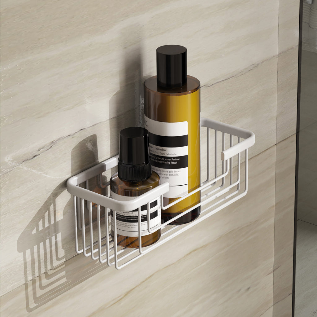 Portaoggetti doccia rettangolare alto modello Augustus di Gedy - Bianco