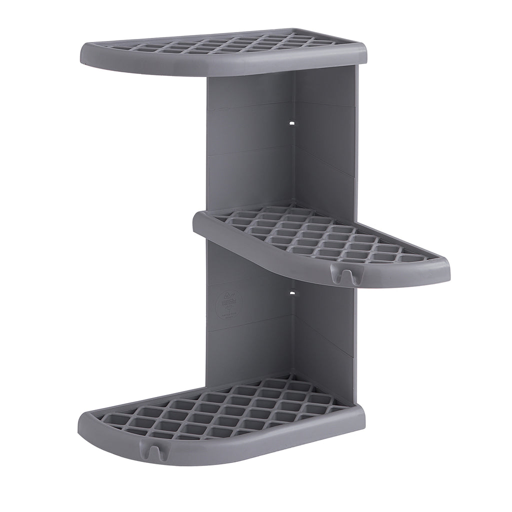 Portaoggetti doccia angolare modello Oscar di Gedy - Grigio