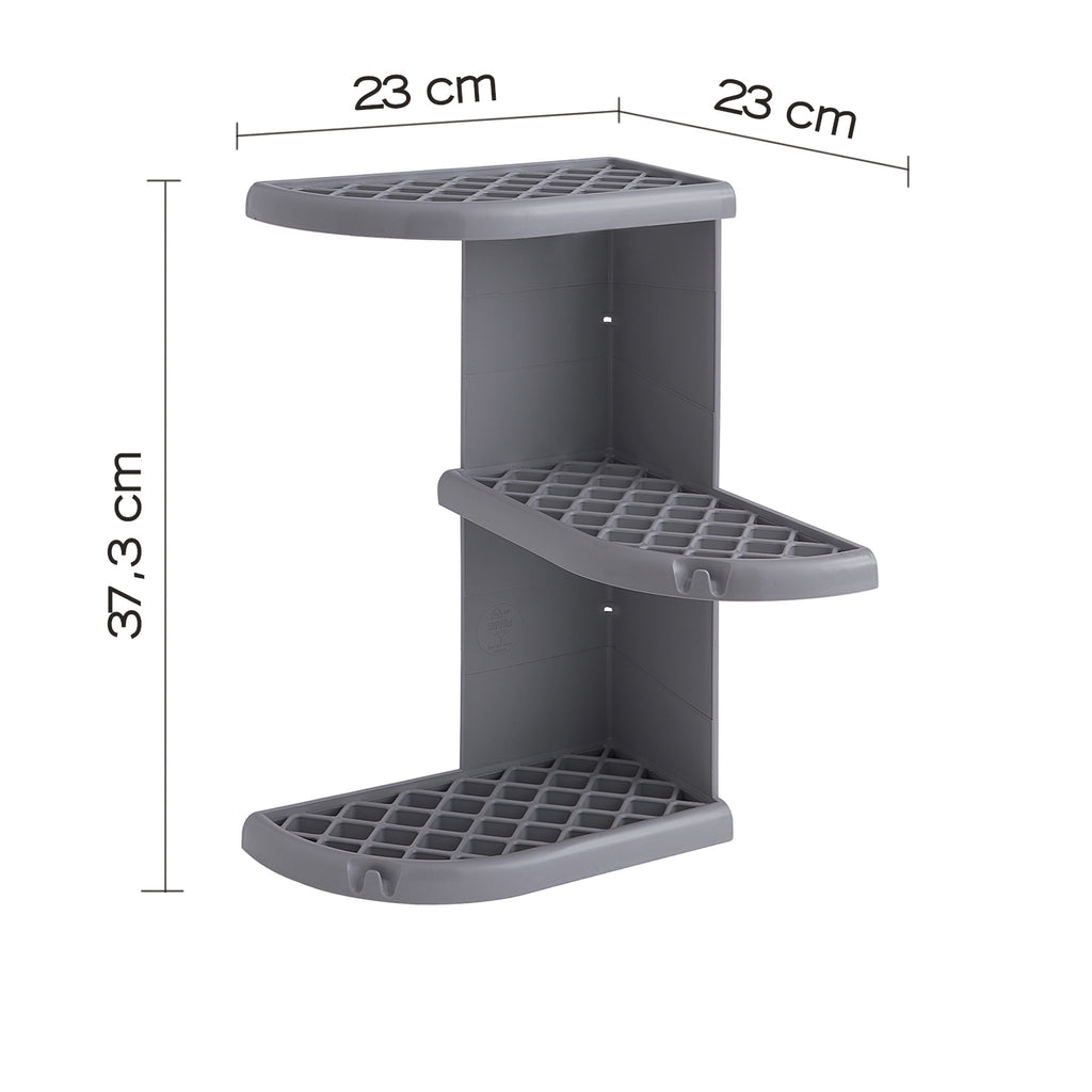 Portaoggetti doccia angolare modello Oscar di Gedy - Grigio