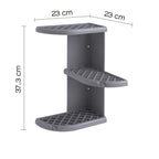 Portaoggetti doccia angolare modello Oscar di Gedy - Grigio