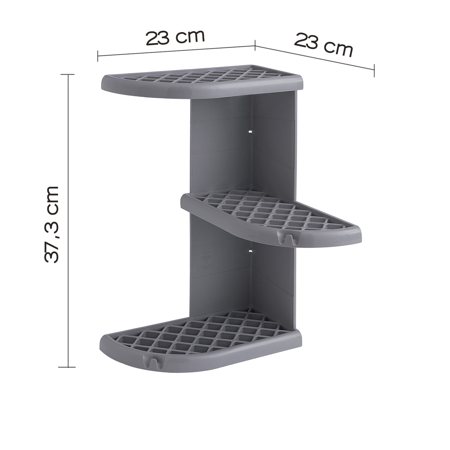 Portaoggetti doccia angolare modello Oscar di Gedy - Grigio