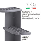 Portaoggetti doccia angolare modello Oscar di Gedy - Grigio