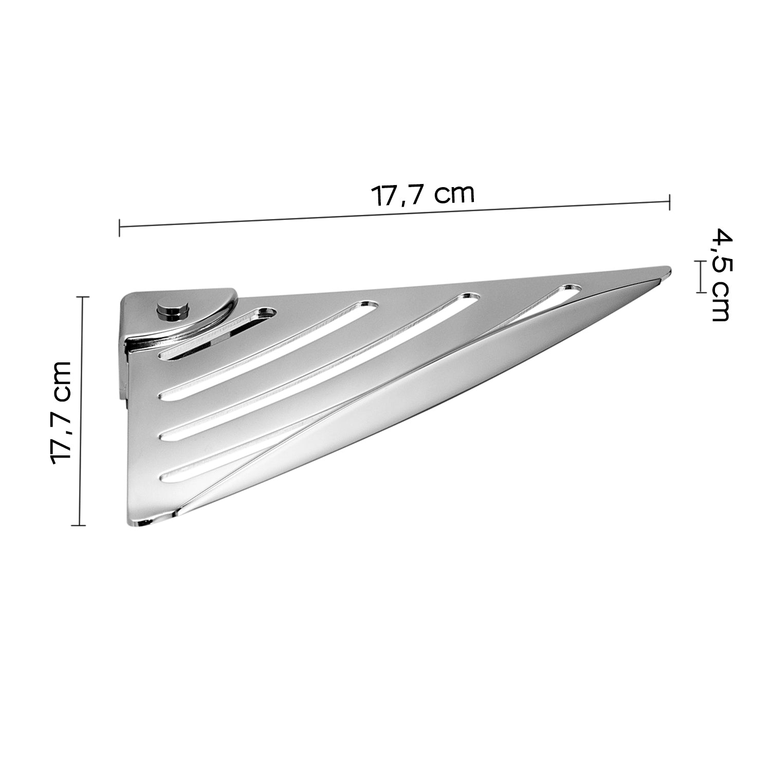 Portaoggetti angolare Essential di Gedy in Acciaio Inox - Cromato
