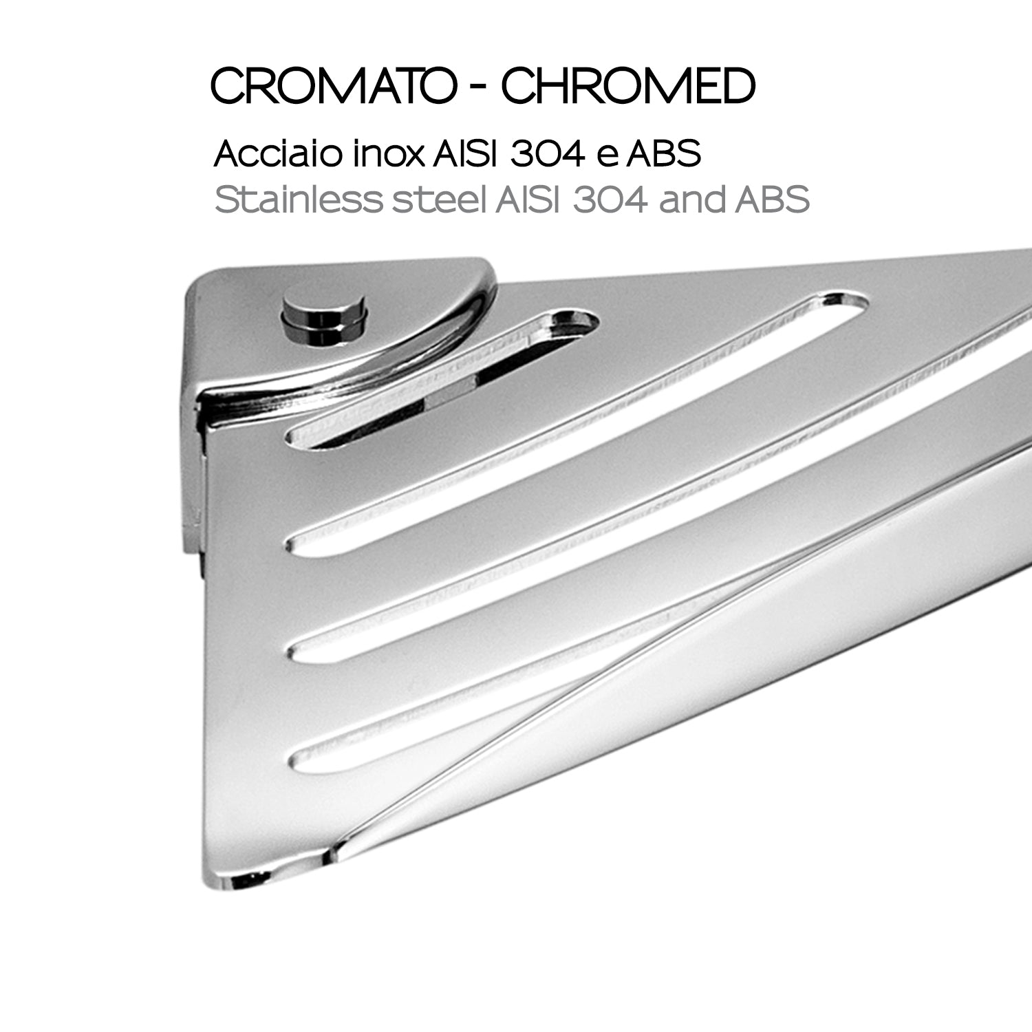 Portaoggetti angolare Essential di Gedy in Acciaio Inox - Cromato