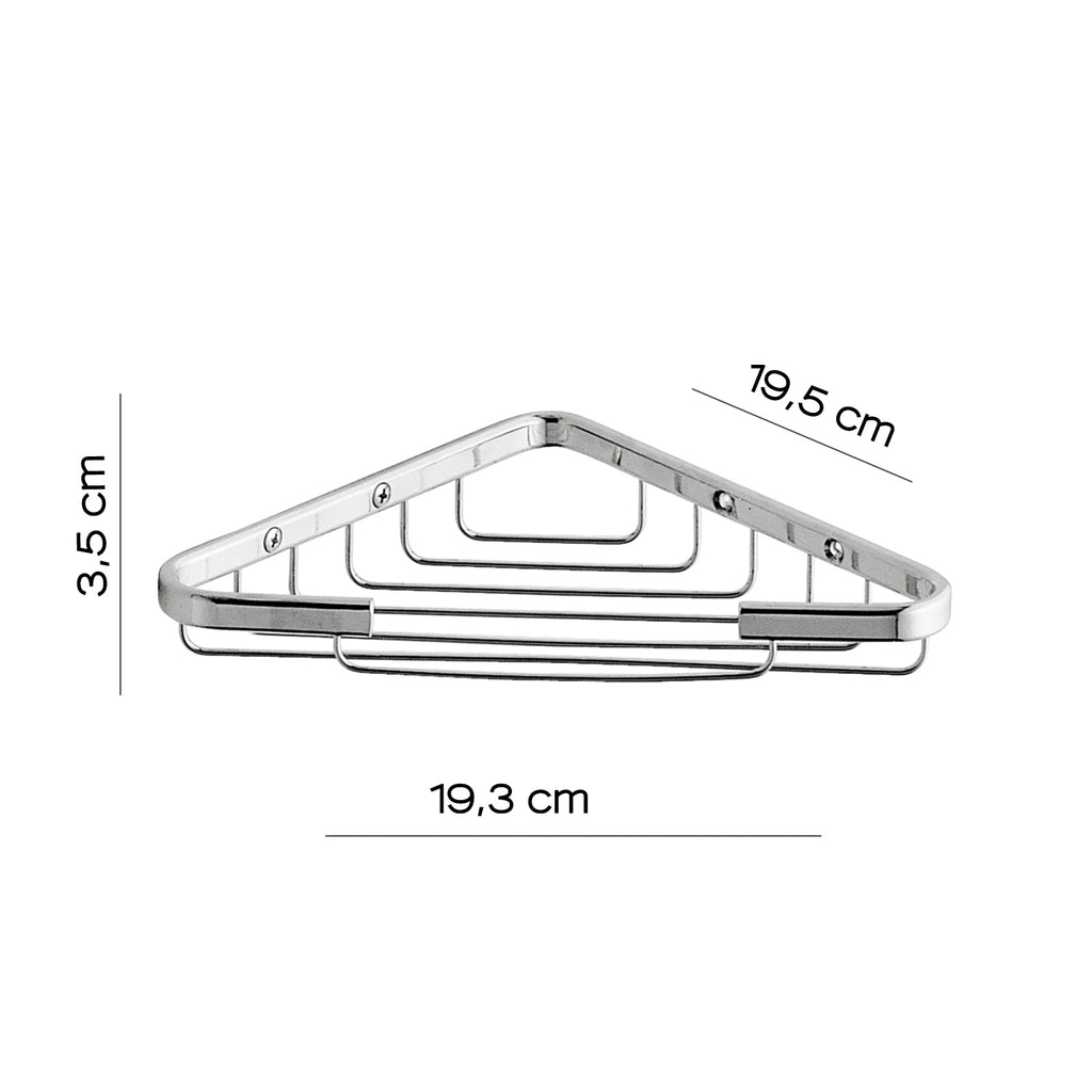 Portaoggetti doccia angolare modello Augustus di Gedy - Cromato