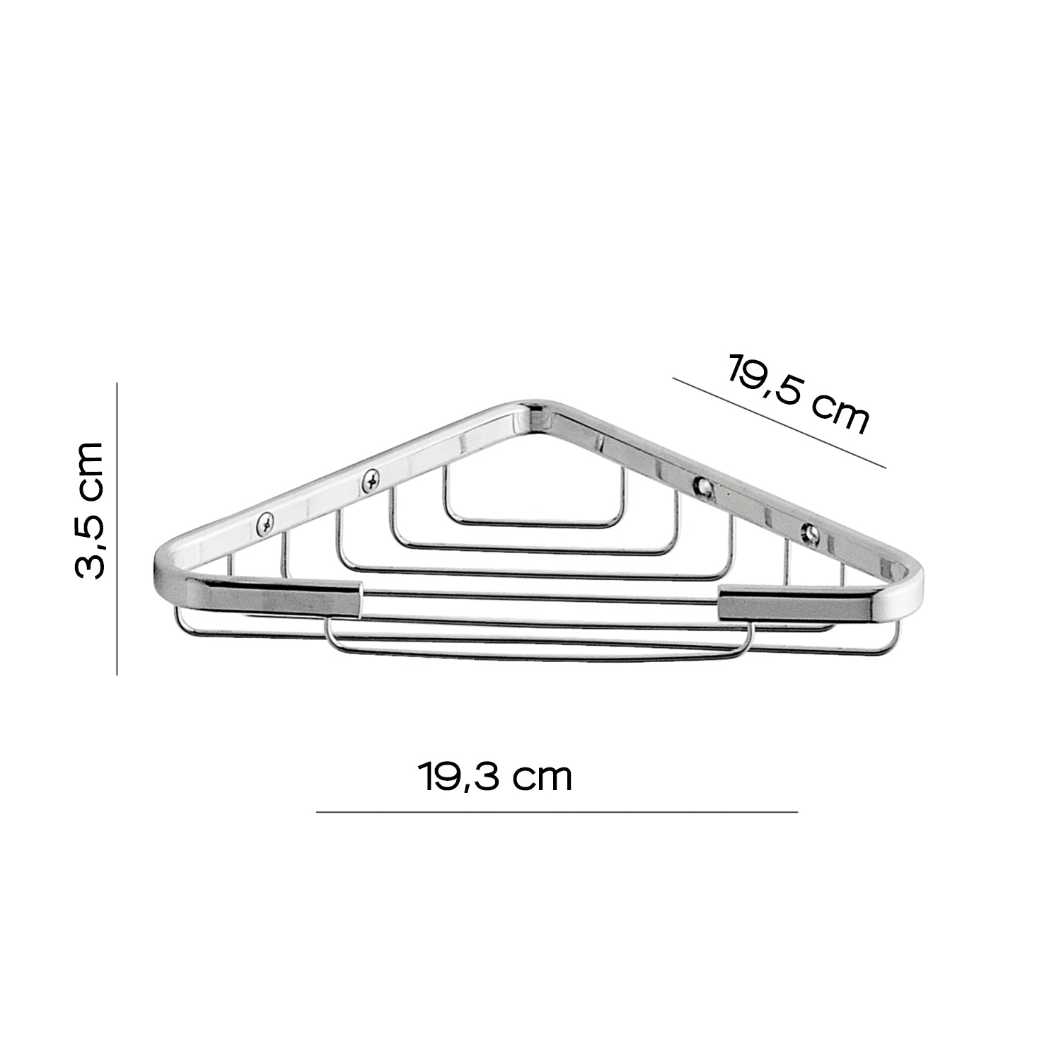 Portaoggetti doccia angolare modello Augustus di Gedy - Cromato