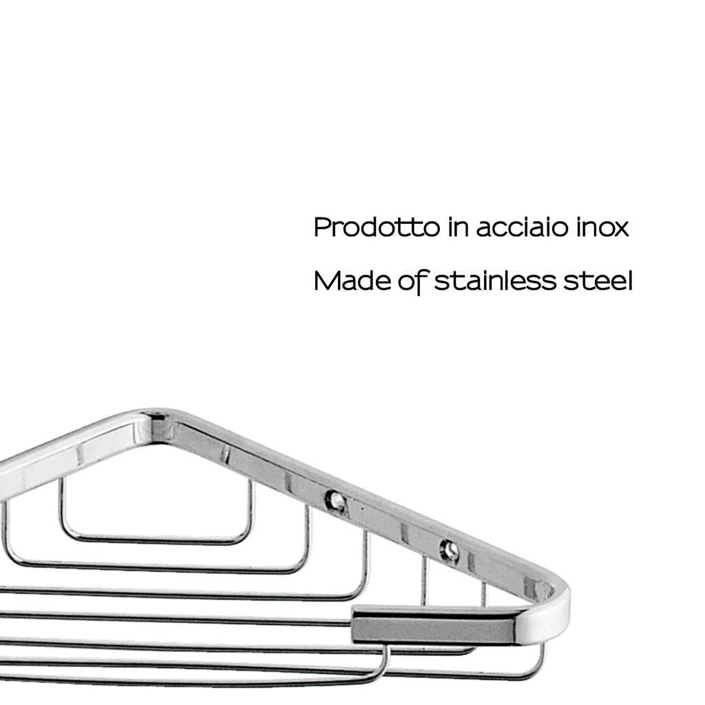 Portaoggetti doccia angolare modello Augustus di Gedy - Cromato