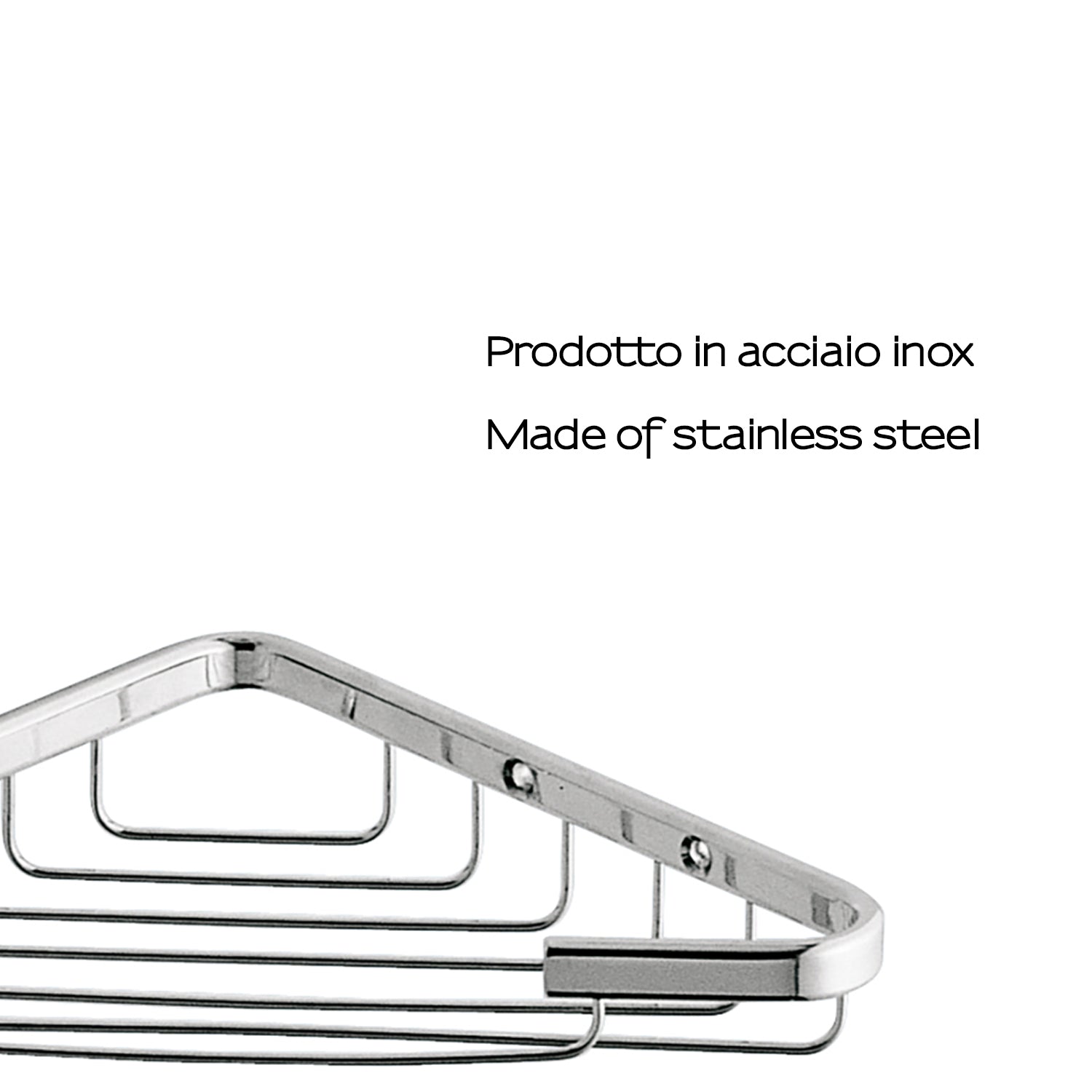 Portaoggetti doccia angolare modello Augustus di Gedy - Cromato