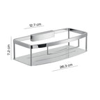 Portaoggetti doccia rettangolare modello Tobago di Gedy in Acciaio Inox - Cromato