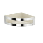 Portaoggetti doccia angolare modello Zante di Gedy in Cromall e ABS - Cromato/Bianco