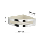 Portaoggetti doccia angolare modello Zante di Gedy in Cromall e ABS - Cromato/Bianco