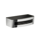 Portaoggetti doccia rettangolare modello Zante di Gedy in Cromall e ABS - Cromato/Nero