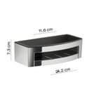 Portaoggetti doccia rettangolare modello Zante di Gedy in Cromall e ABS - Cromato/Nero