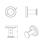 Appendino a muro in ottone cromato della collezione 'Architect s+' by Cosmic cm 5