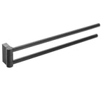 Porta asciugamani sospeso a snodo doppio in ottone della collezione 'Black & White' by Cosmic - Nero satinato 41x5