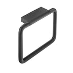 Porta asciugamani sospeso ad anello in ottone della collezione 'Black & White' by Cosmic - Nero satinato 5x20x15 cm