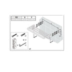 Mensola porta asciugamani sospeso in ottone della collezione 'Black & White' by Cosmic - Nero satinato 60x25x11 cm