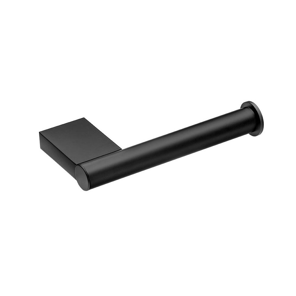 Porta rotolo sospeso in ottone senza coperchio della collezione 'Black & White' by Cosmic - Nero satinato 17x8
