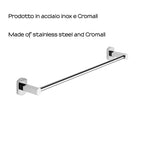 Porta asciugamani 45 cm a parete di Gedy serie Edera Plus - Cromato