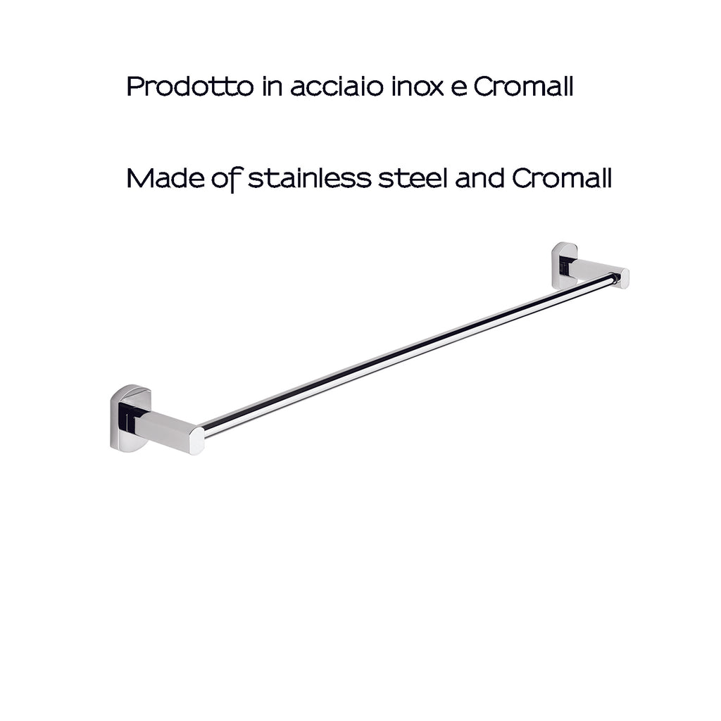 Porta asciugamani 60 cm a parete di Gedy serie Edera Plus - Cromato