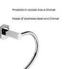Porta asciugamani ad anello con installazione a parete di Gedy serie Edera Plus - Cromato