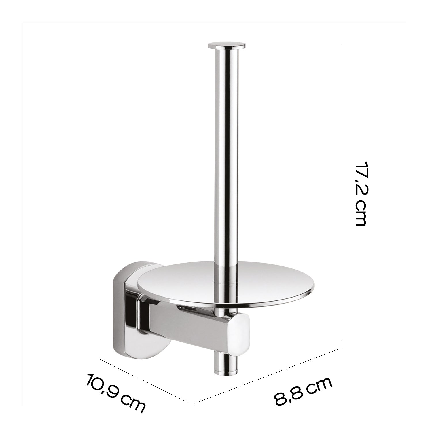 Porta carta igienica di riserva a parete di Gedy serie Edera Plus - Cromato
