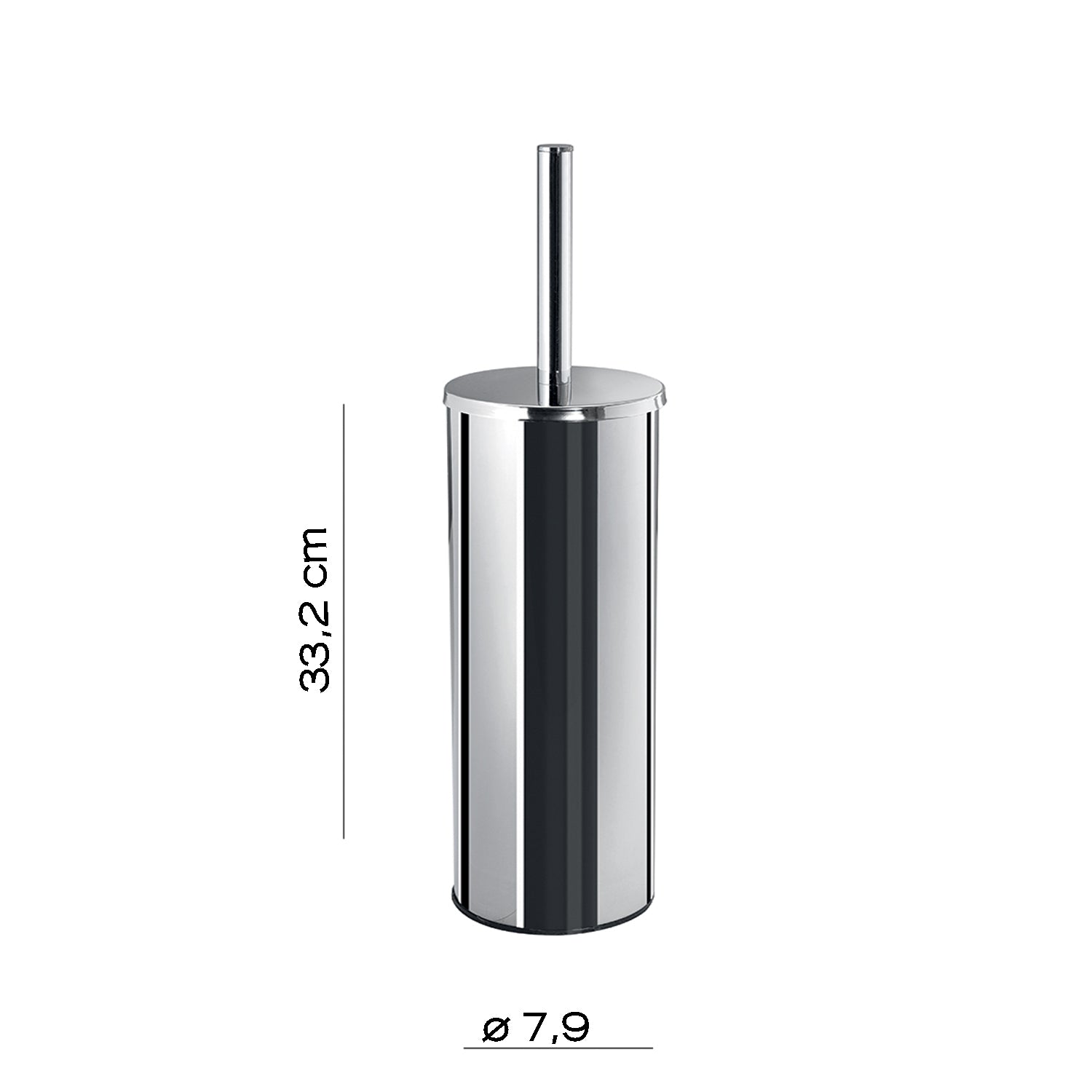 Scopino da appoggio di Gedy serie Edera Plus - Cromato