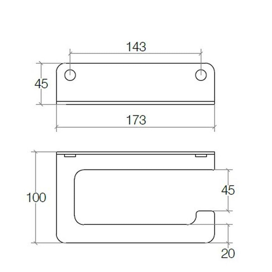 Porta Carta Igienica a Muro in Alluminio Verniciato Bianco Lineabeta collezione Saeta