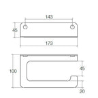 Porta Carta Igienica a Muro in Alluminio Verniciato Bianco Lineabeta collezione Saeta