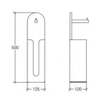 Porta Carta Igienica con Riserva per Rotoli in Alluminio e Mattstone Bianco Lineabeta collezione Saeta