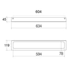 Porta Asciugamani a Muro Lineabeta collezione Saeta in Alluminio verniciato Bianco cm 63