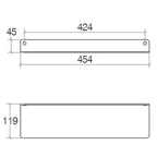 Mensola porta oggetti a muro Lineabeta collezione Saeta in alluminio verniciato bianco misura cm 45