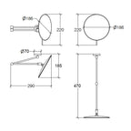 Specchio ingranditore 3x da parete Lineabeta Mevedo
