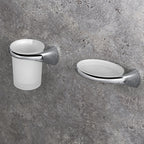 Porta bicchiere sinistro a muro collezione Link di Colombo Design
