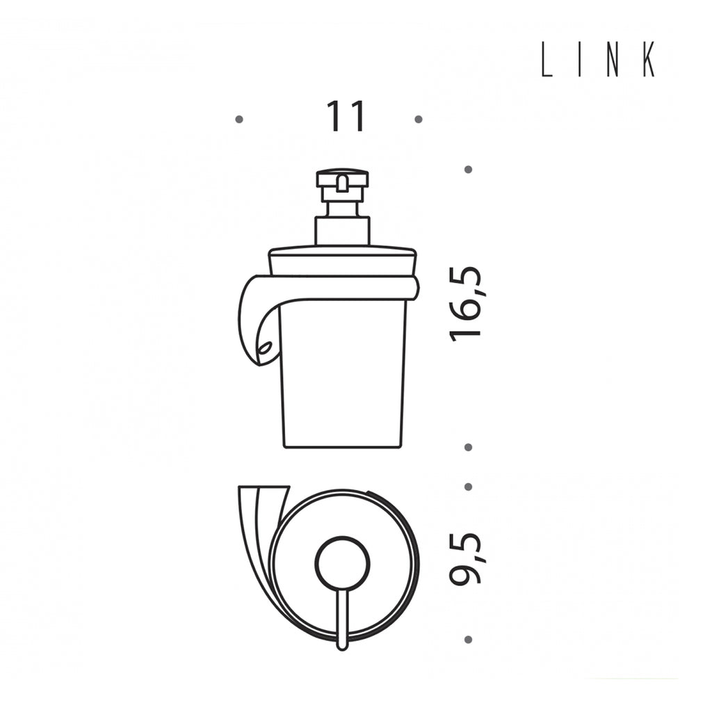 Spandisapone sinistro a muro collezione Link di Colombo Design