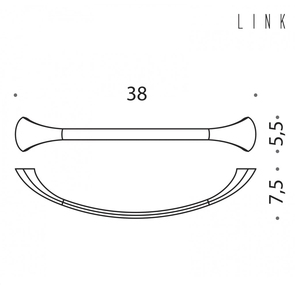Porta salviette 38cm collezione Link di Colombo Design