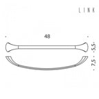 Porta salviette 48cm collezione Link di Colombo Design