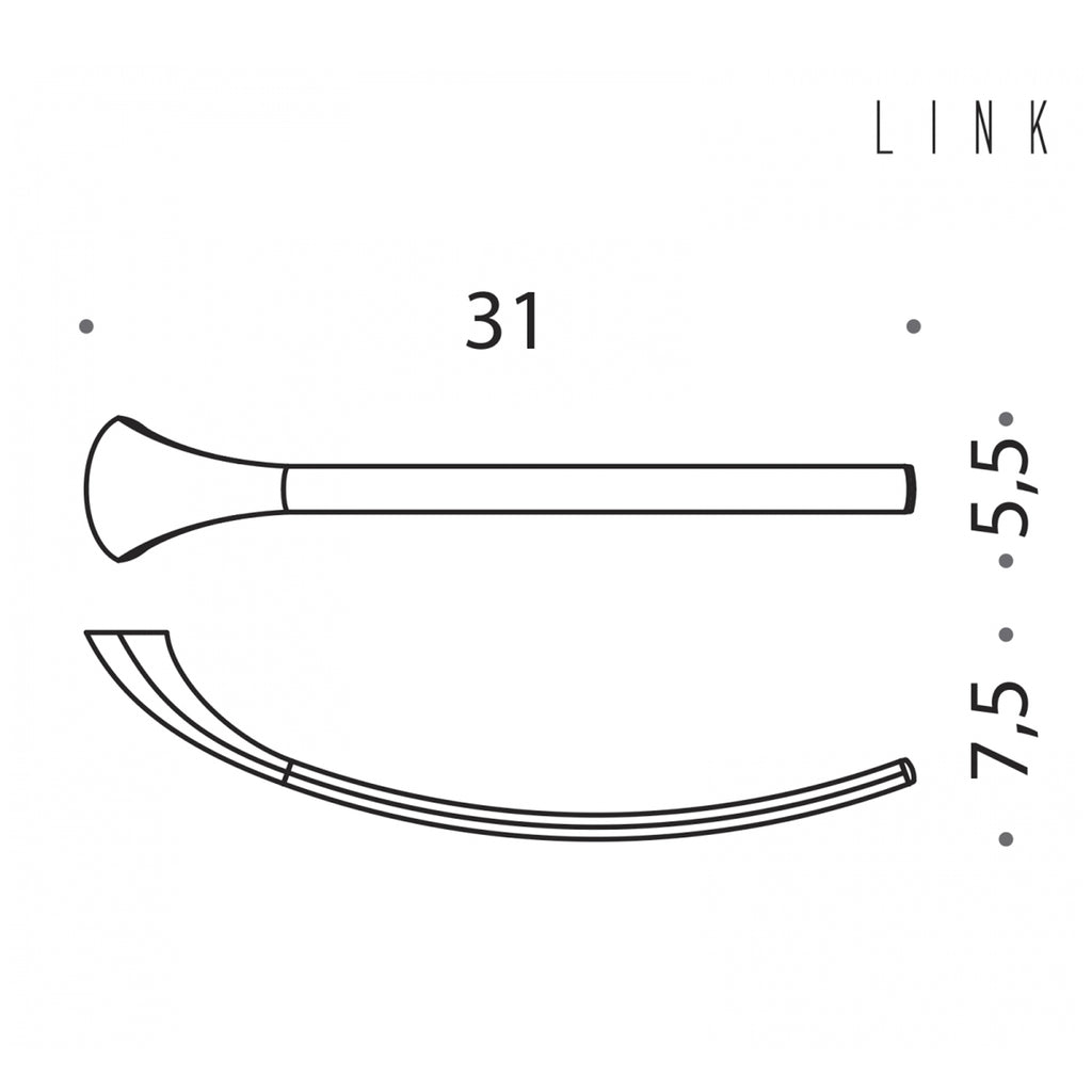 Porta salvietta fisso destro collezione Link di Colombo Design