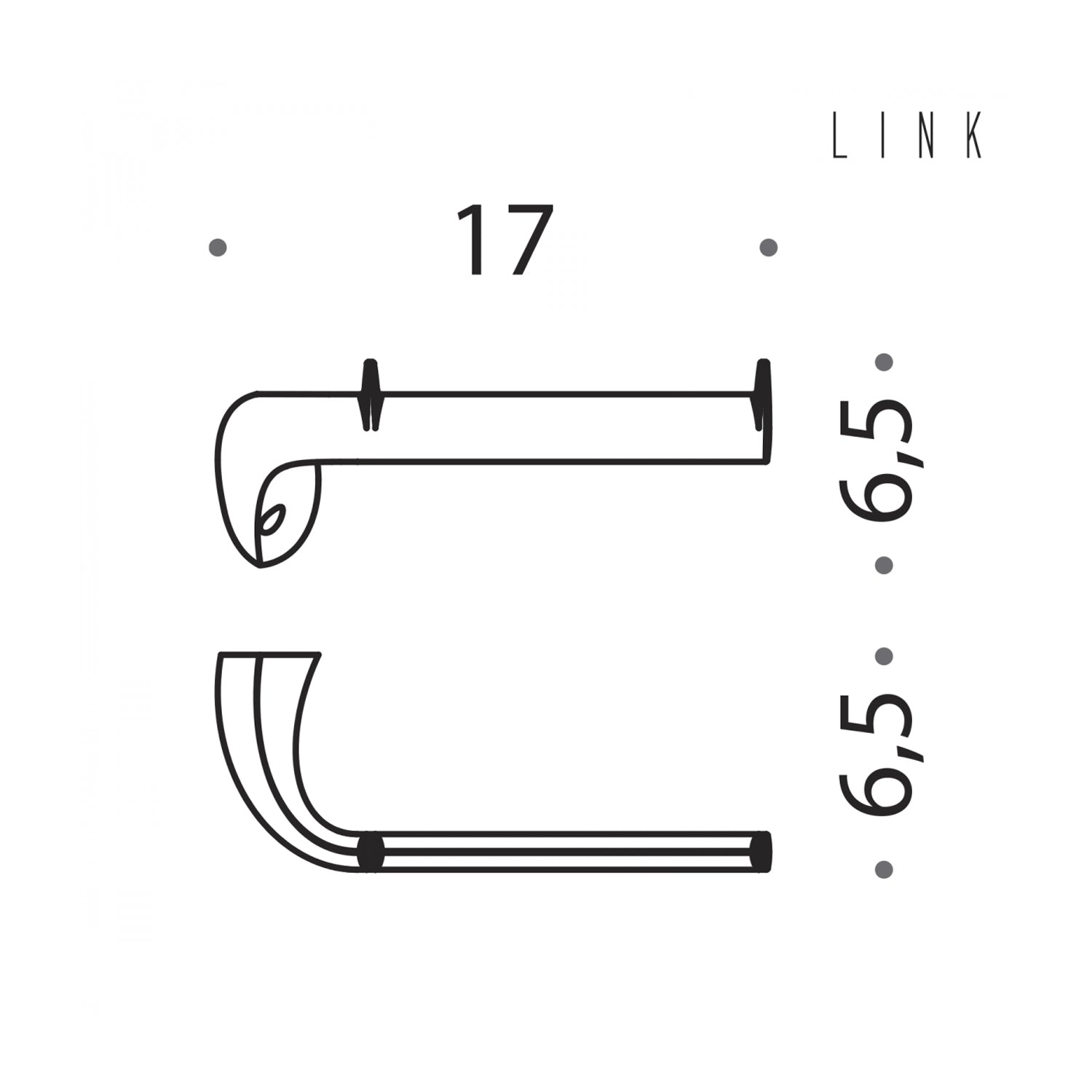 Porta rotolo collezione Link di Colombo Design