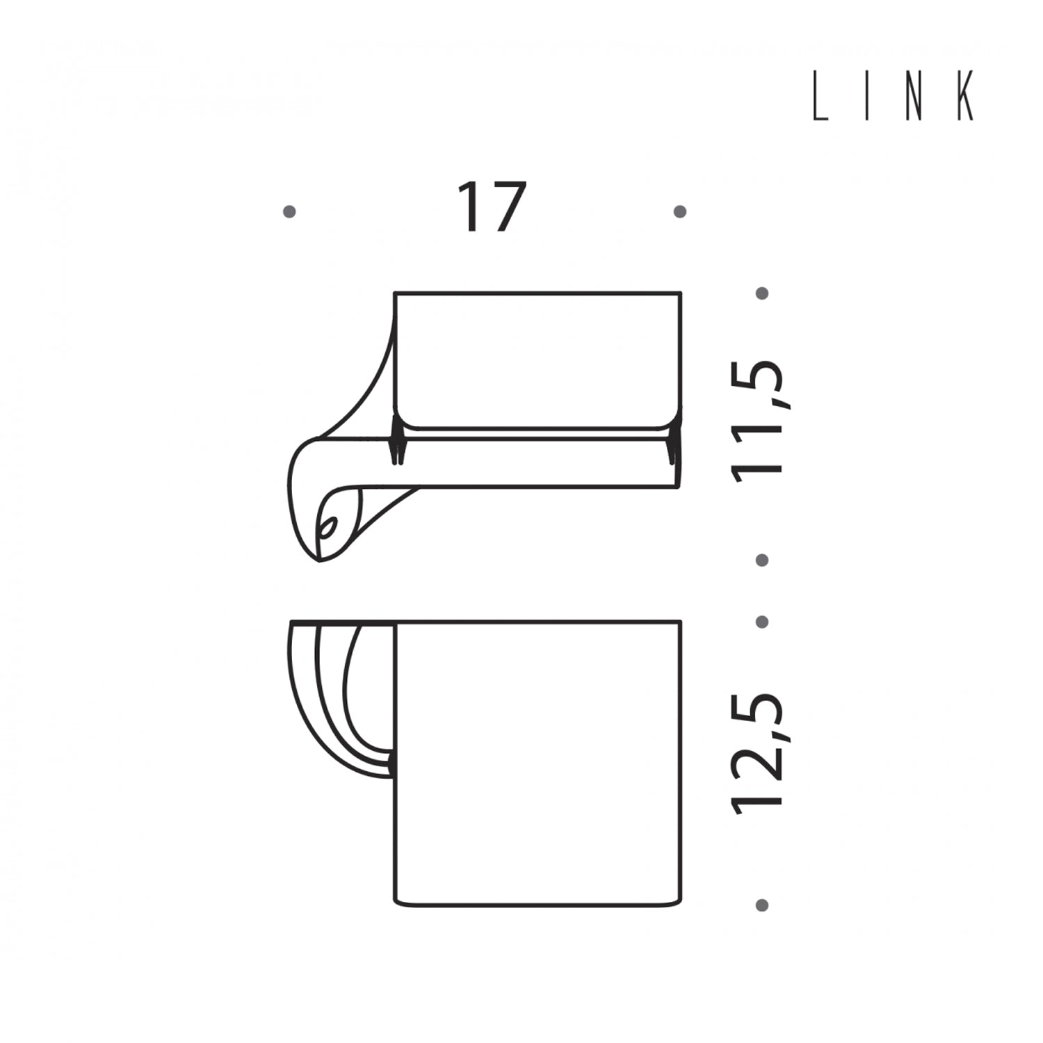 Porta rotolo coperto collezione Link di Colombo Design