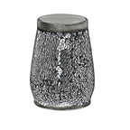 Portaspazzolini in ceramica e vetro di Gedy serie Myosotis - Argento