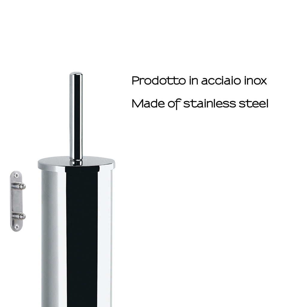 Scopino da muro modello Flip di Gedy in Acciaio Inox - Cromato lucido