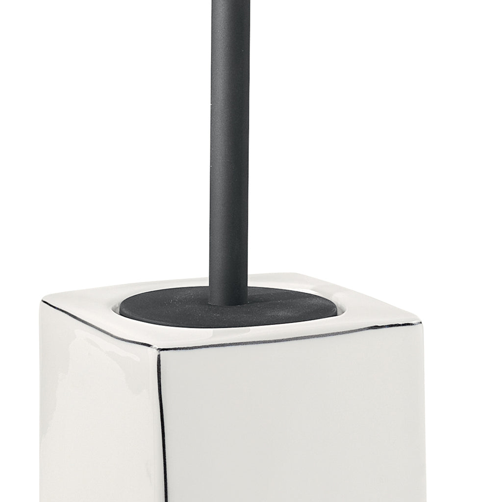 Scopino wc in ceramica Gedy serie Lucrezia - Bianco