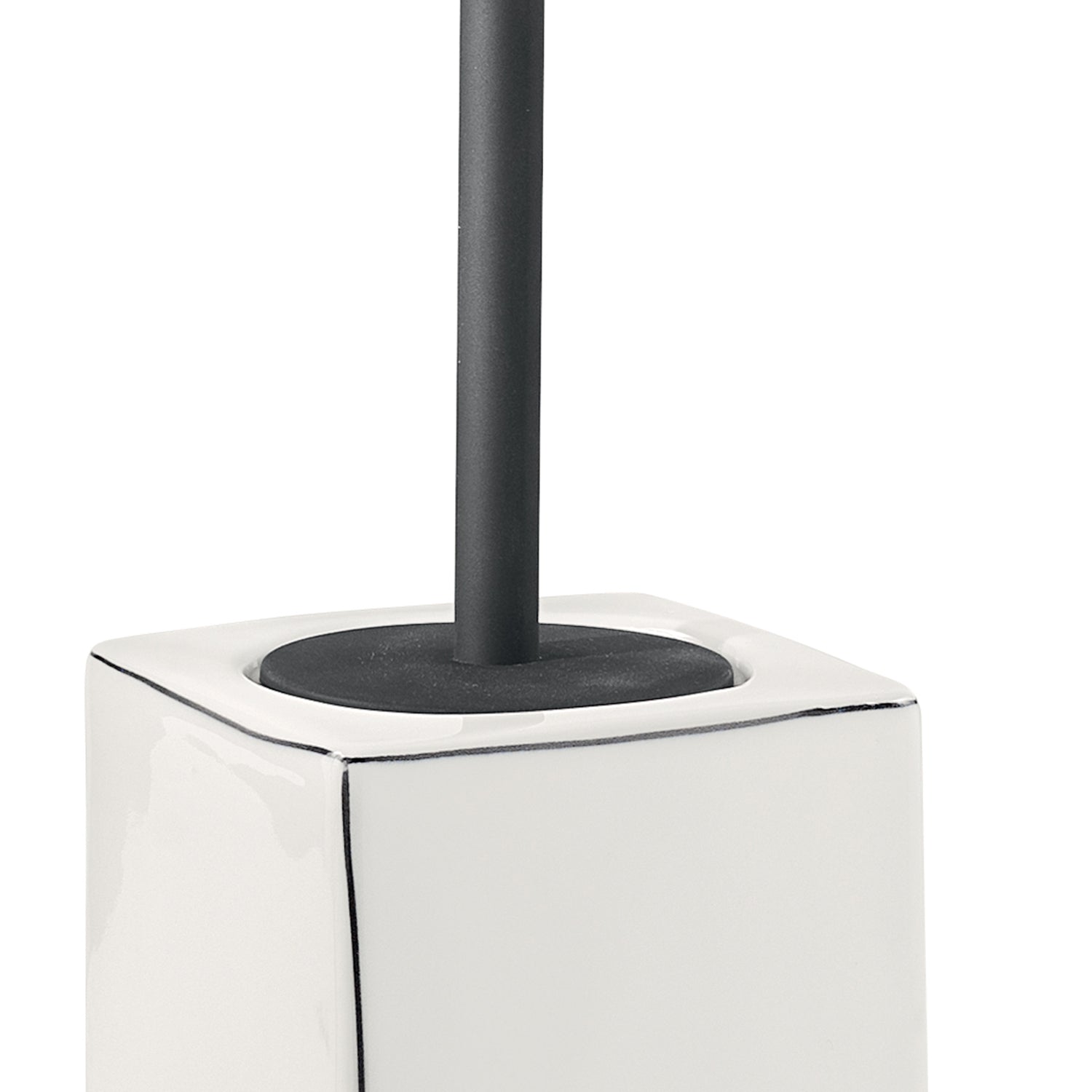 Scopino wc in ceramica Gedy serie Lucrezia - Bianco