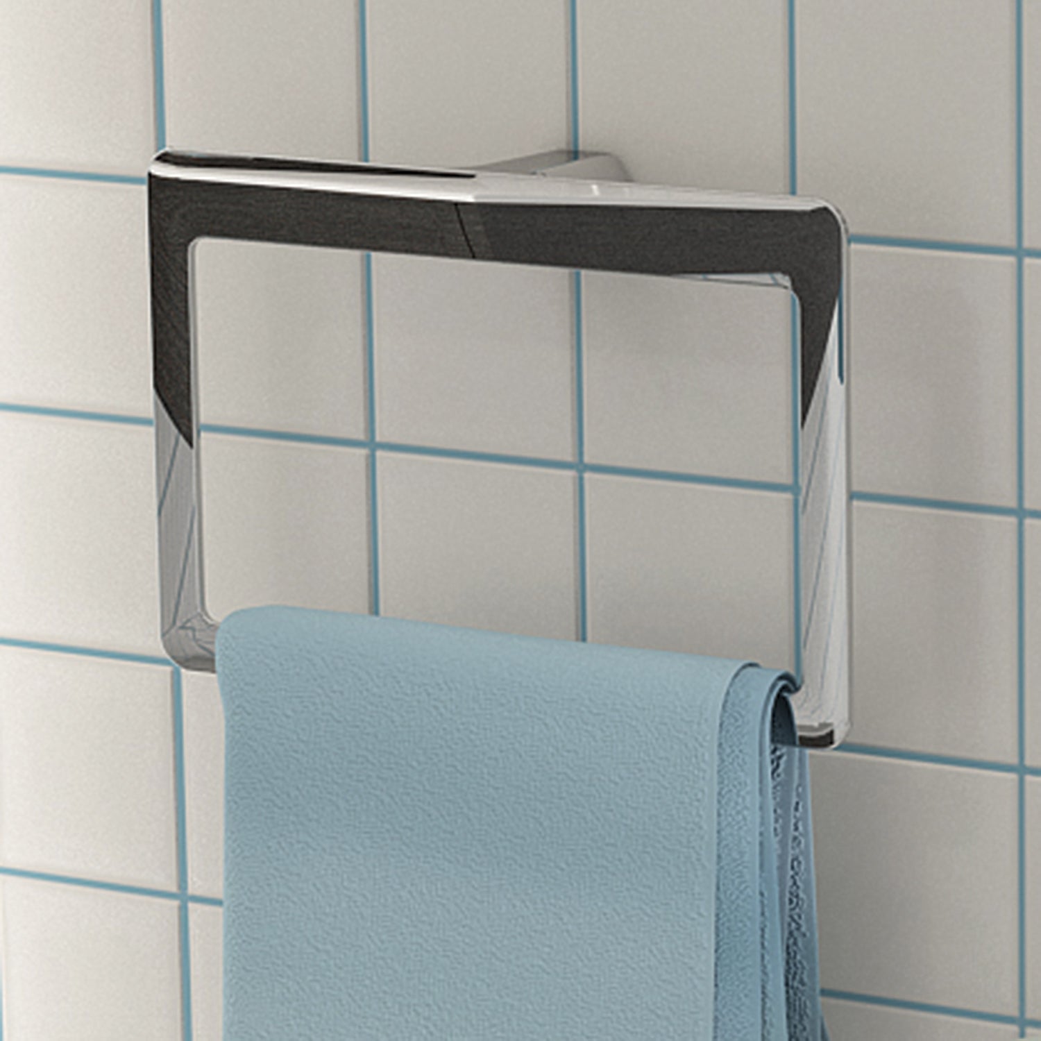 Portasalviette ad anello Gedy serie Pirenei - Cromato